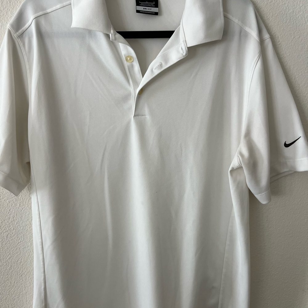 Nike Golf Dri-Fit White Polo Shirt Classic Style